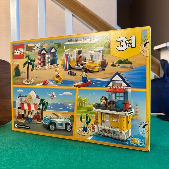 NWT! Lego 31138 Creator 3-in-1 Beach Camper Van, House or Ice Cream Shop RETIRED - Picture 2 of 2
